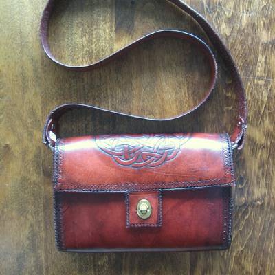 Sac à main en cuir véritable — artisanat de Marrakech